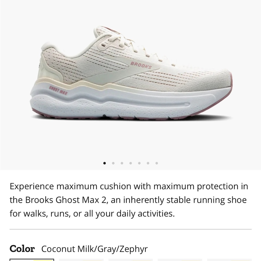 Brooks Women's Ghost Max 2 Running Shoes - Coconut Milk